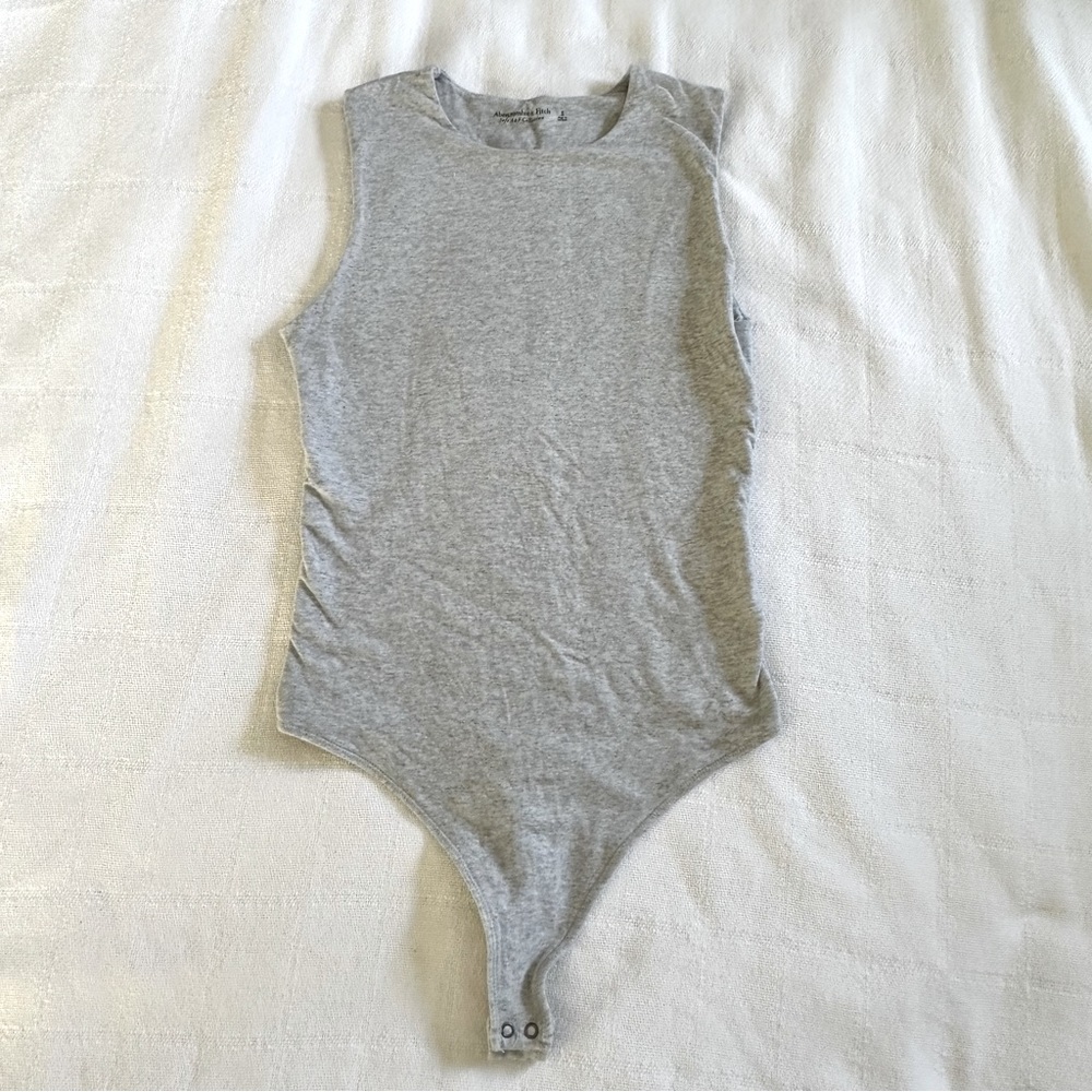 Abercrombie Cotton Seamless Fabric Crew Tank Bodysuit